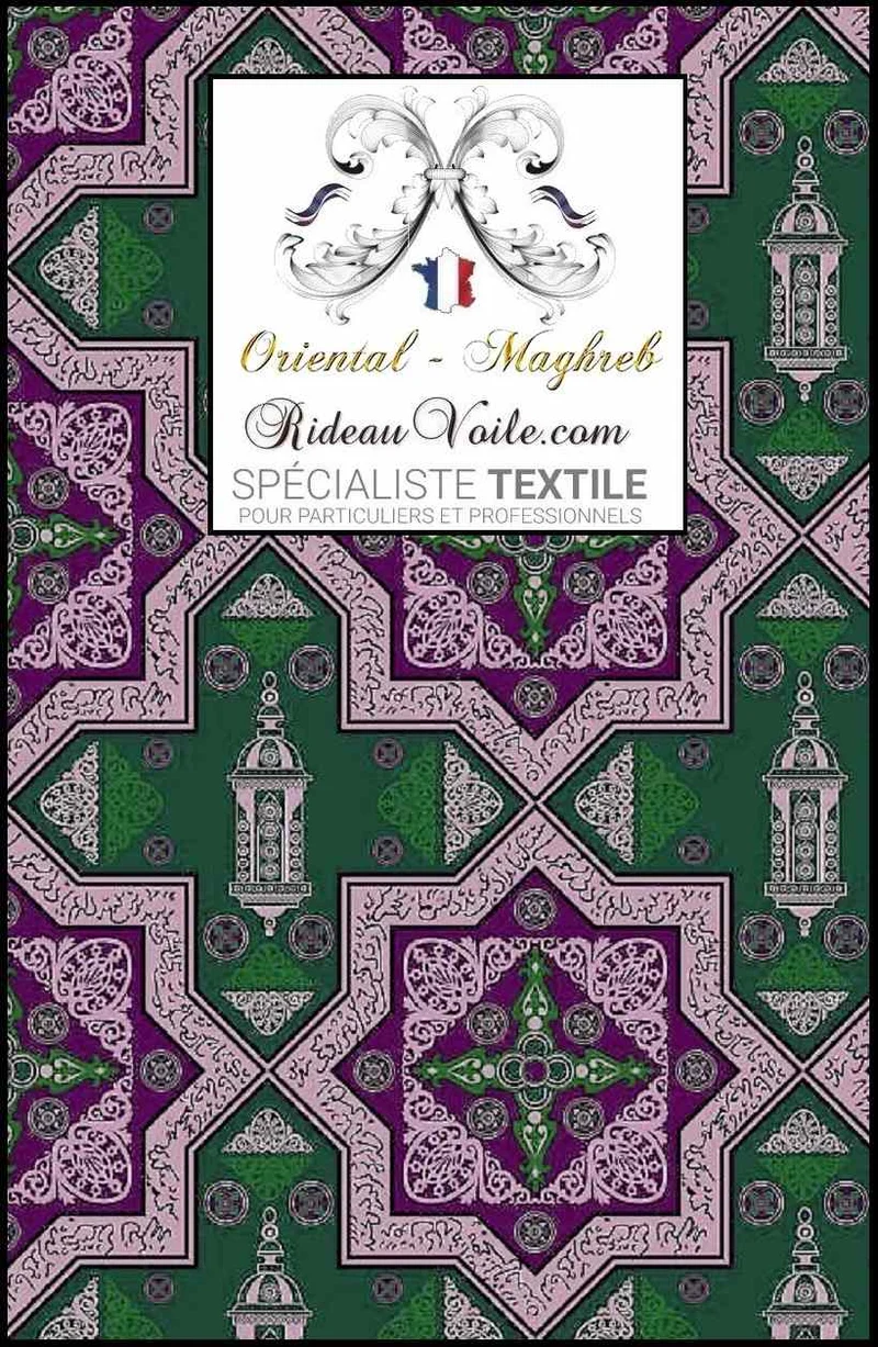 Tissu ignifuge ameublement imprimé Arabe design Maghreb Architecte Marocain voilage