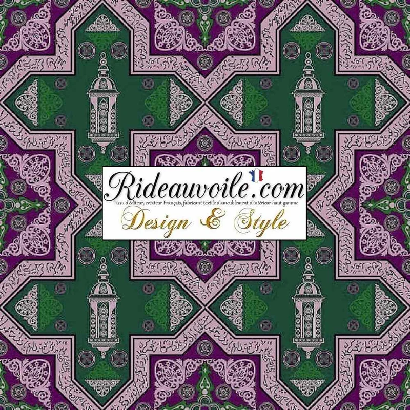 Tissu ignifuge ameublement imprimé Arabe design Maghreb Architecte Marocain voilage