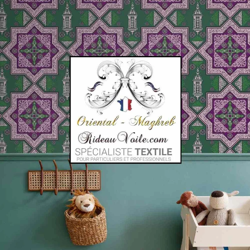 Tissu ignifuge ameublement imprimé Arabe design Maghreb Architecte Marocain voilage