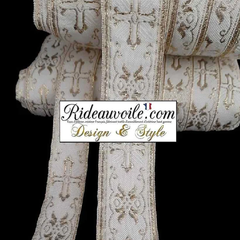 Mercerie Ruban galon passementerie Médiéval Baroque style liturgie église au mètre
