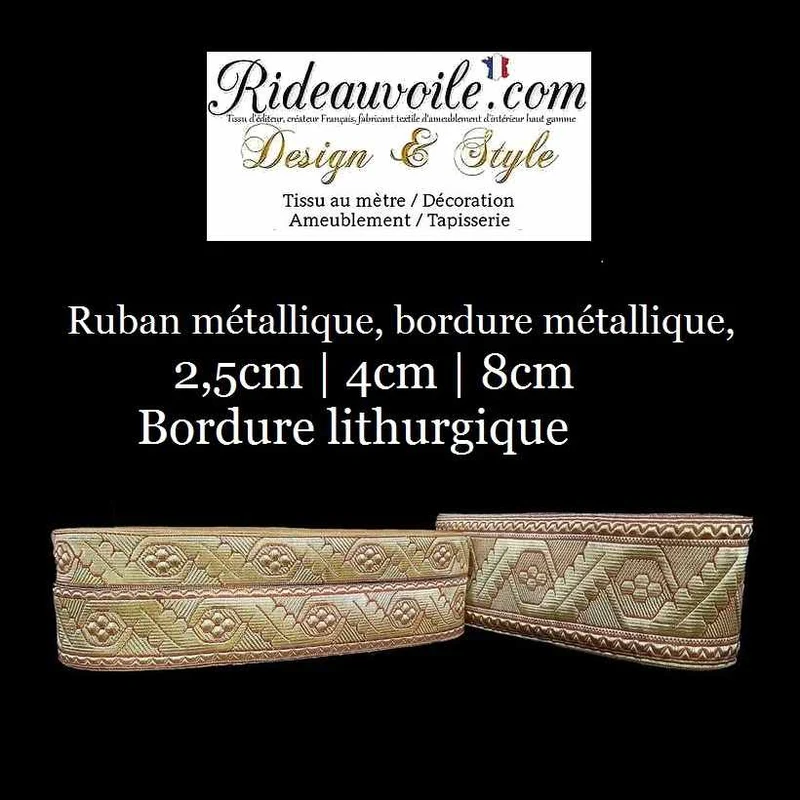 Mercerie Ruban galon passementerie Médiéval Baroque style liturgie église au mètre