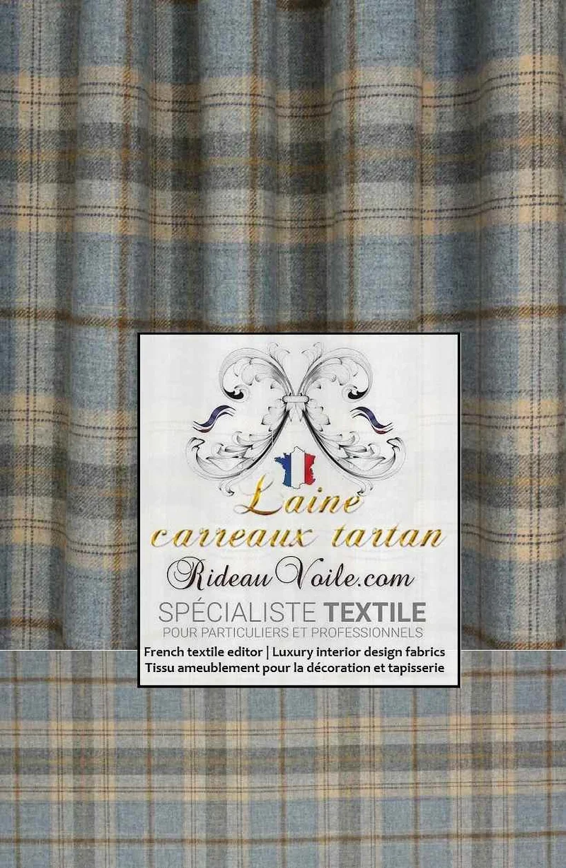 🔥 Carreaux tartan écossais tissu au mètre lainage Architecte décoration tapisserie intérieur