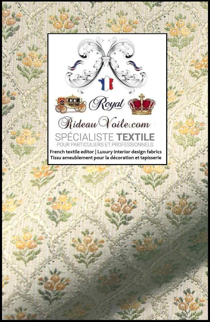 Jacquard coll. BRETEUIL Tissu ameublement intérieur haut gamme hôtel Résidence Château