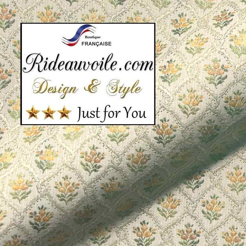 Jacquard coll. BRETEUIL Tissu ameublement intérieur haut gamme hôtel Résidence Château