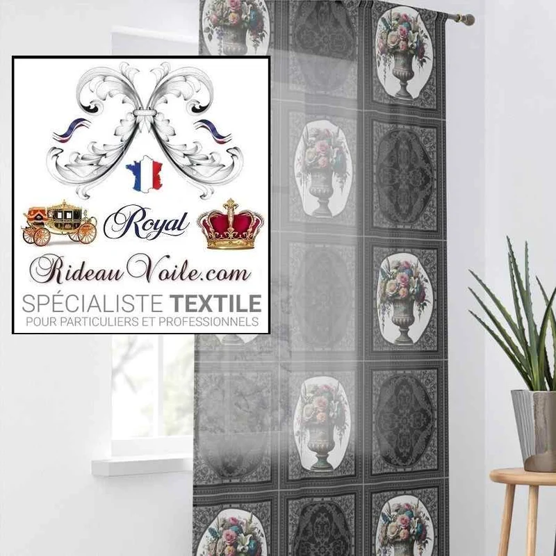 Tissu ameublement imprimé jacquard Baroque Rococo victorien mètre floral rideau