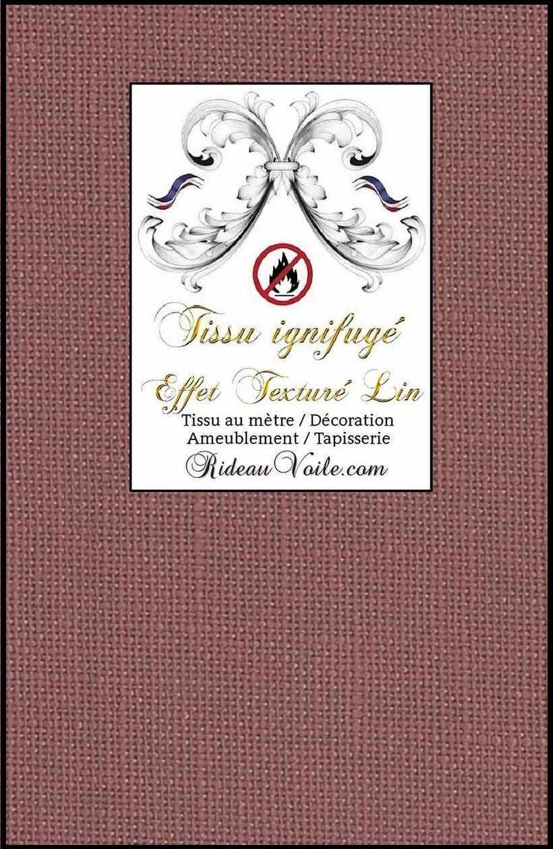 Comment acheter Tissu au mètre ameublement Aspect polyester lin naturel non feu M1