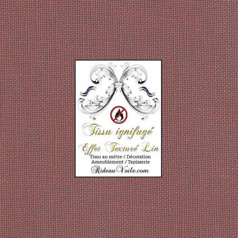 Comment acheter Tissu au mètre ameublement Aspect polyester lin naturel non feu M1