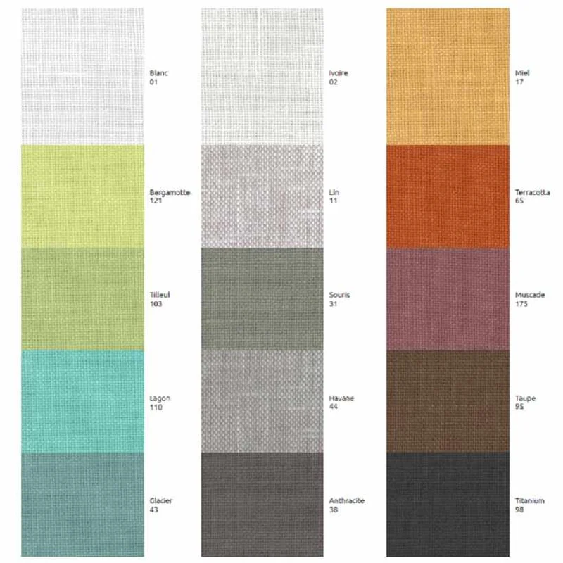 Tissu architecte agencement intérieur textile effet LIN Ivoire non feu ignifuge mètre