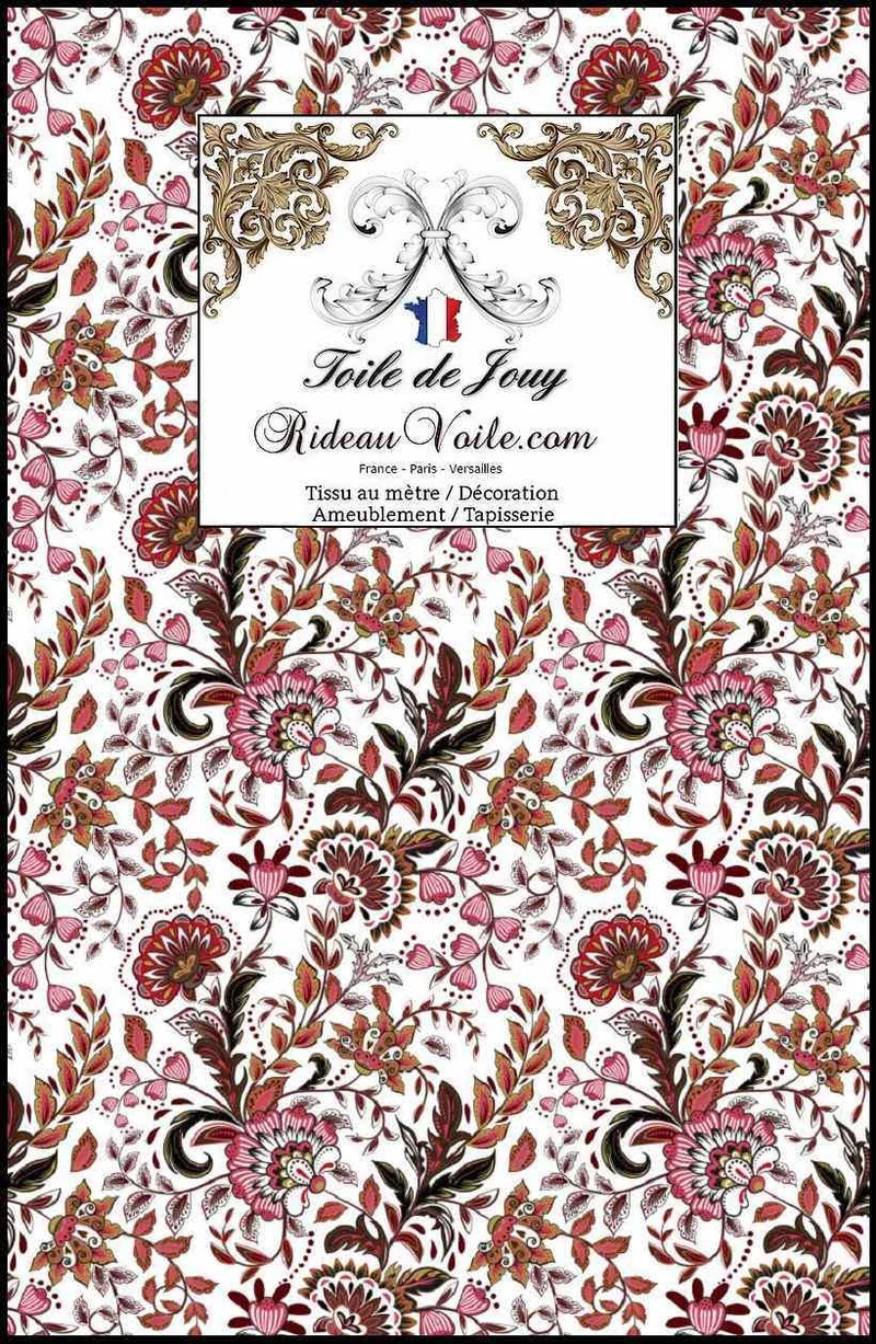 Motif floral tissu d'ameublement Toile de Jouy ethnique Indien Paisley mètre