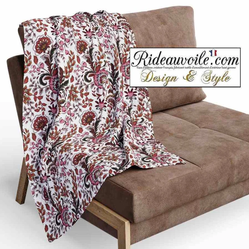 Motif floral tissu d'ameublement Toile de Jouy ethnique Indien Paisley mètre