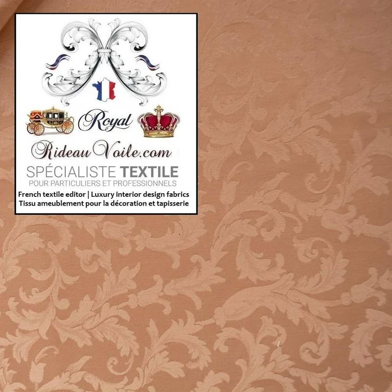 Tissus Empire ameublement mètre 330cm Jacquard vieux Rose Baroque rideau