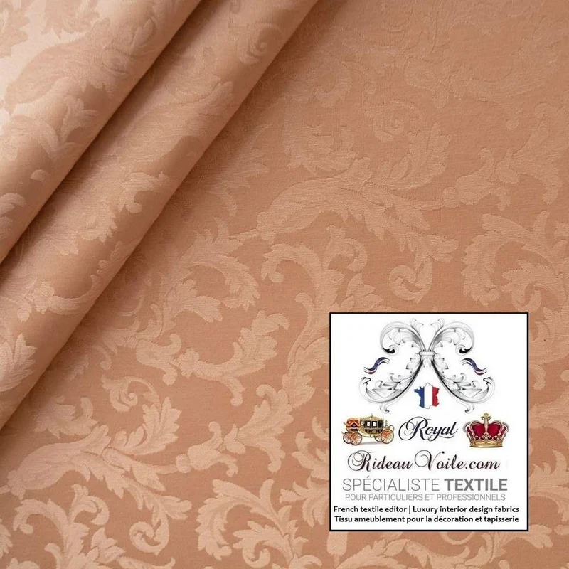 Tissus Empire ameublement mètre 330cm Jacquard vieux Rose Baroque rideau