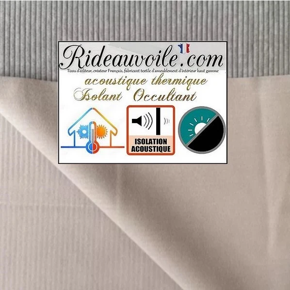 Velours côtelé ameublement isolation thermique Acoustique rideau occultant gris
