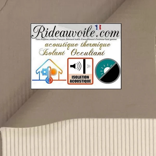 Velours côtelé ameublement isolation thermique Acoustique rideau occultant écru