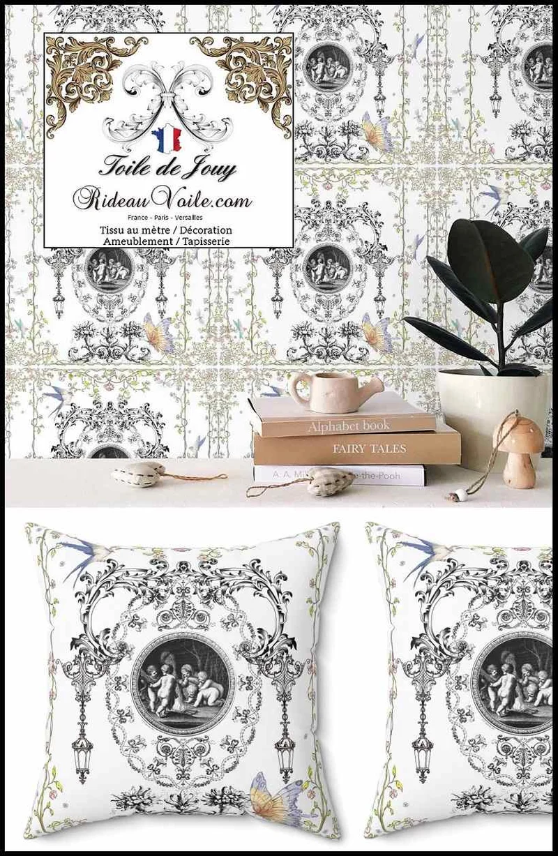 Décoratrice Architect Interior Tissu au mètre rideau occultant ignifuge Toile de JOUY France