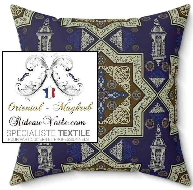 Tissu ignifuge ameublement imprimé Arabe designer Maghreb architecte Marocain voilage