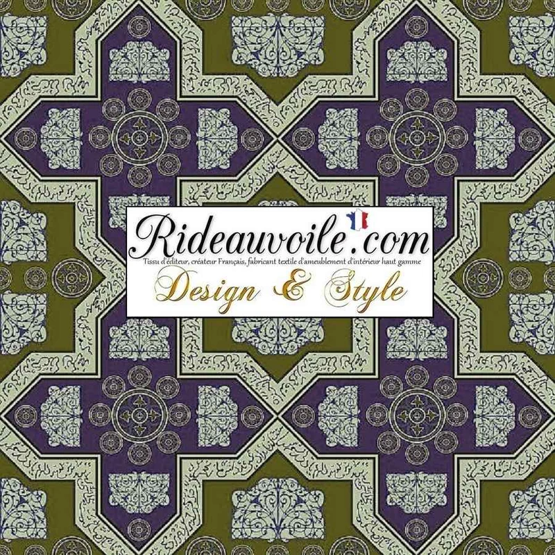 Tissu ameublement motif Arabe Maghreb Maroc Hôtel architecte Restaurant Rideau
