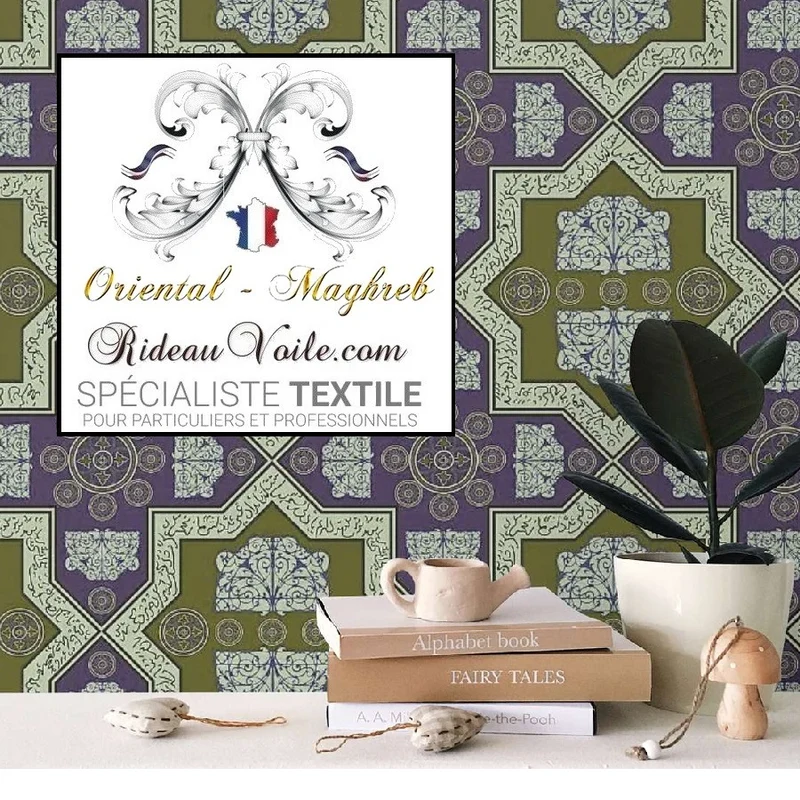Tissu ameublement motif Arabe Maghreb Maroc Hôtel architecte Restaurant Rideau