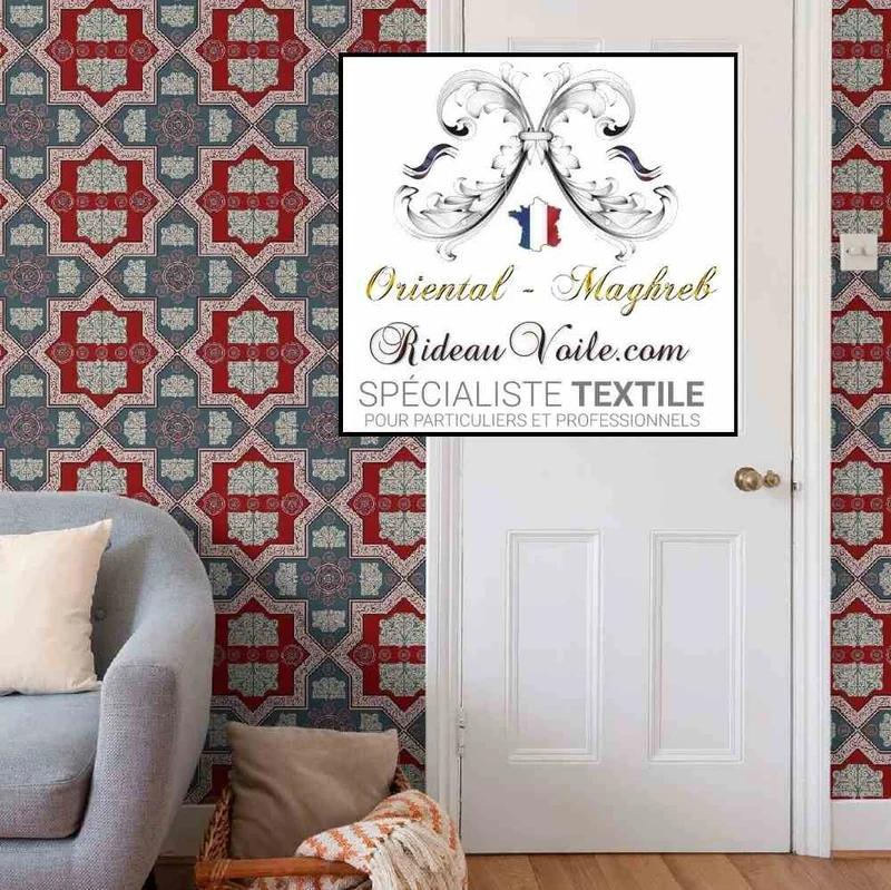 Architecte Intérieur Luxe tissu ameublement tradition motif Arabe Maghreb Dubaï rideau