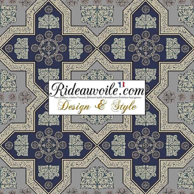 Boutique Tissu d'ameublement au mètre motif Oriental Architect Maghreb rideau sur mesure