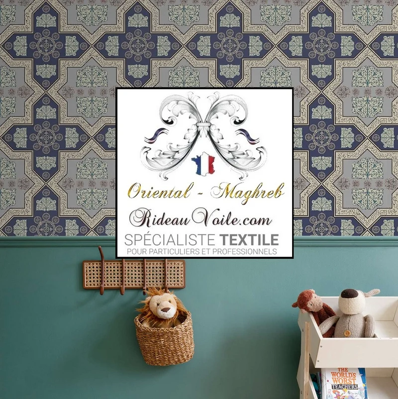 Boutique Tissu d'ameublement au mètre motif Oriental Architect Maghreb rideau sur mesure