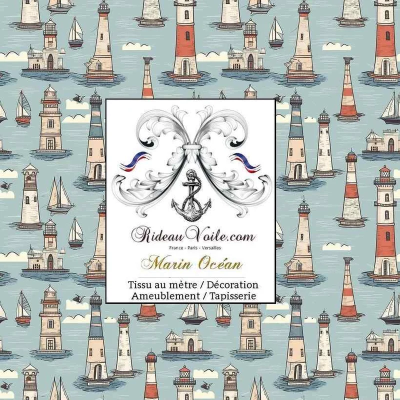 Boutique nautique Tissus maritimes - Ambiance de mer plage décoration phare bateau