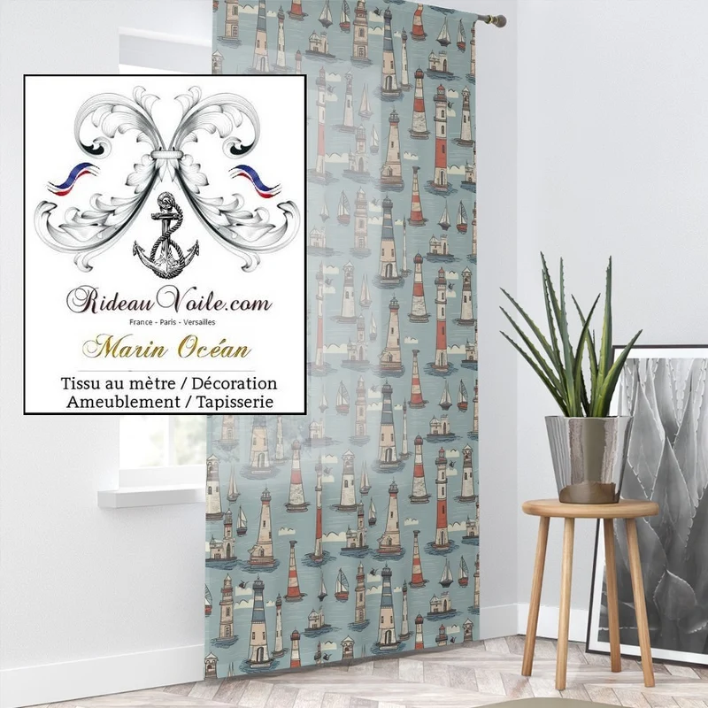 Boutique nautique Tissus maritimes - Ambiance de mer plage décoration phare bateau