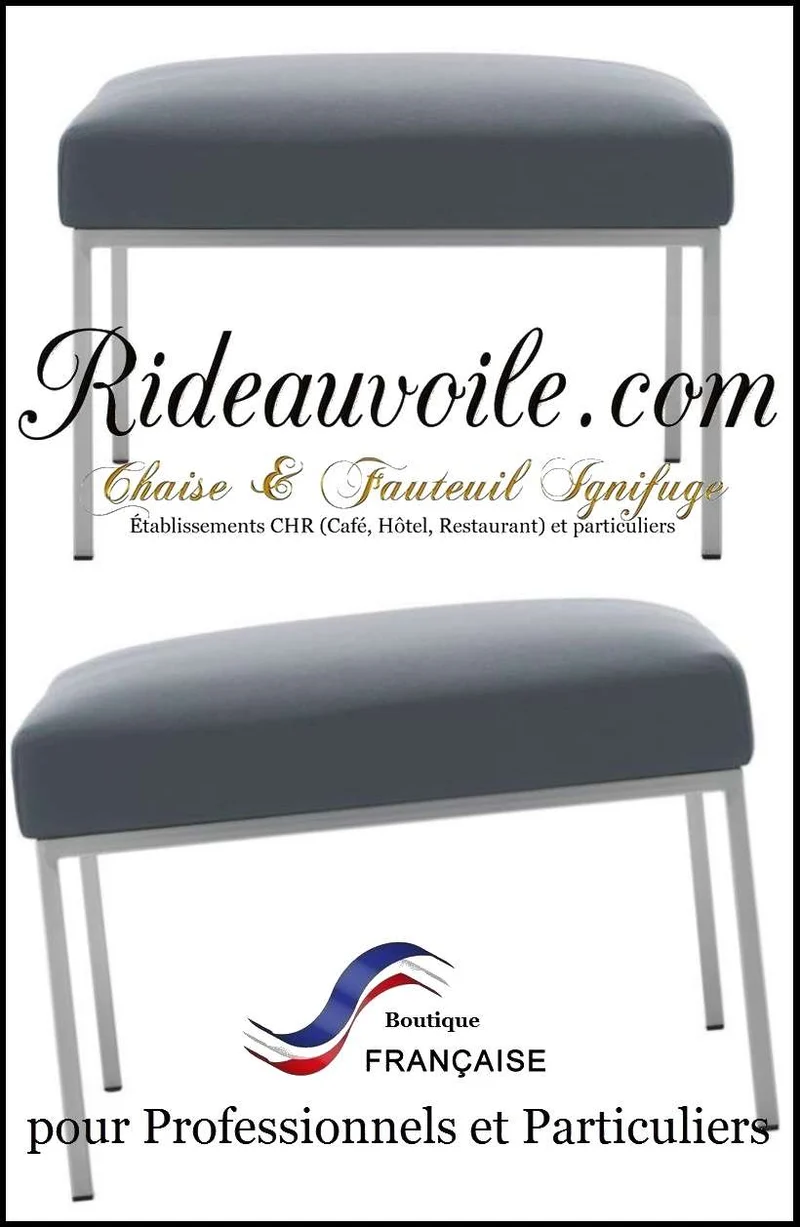 Agencement tapissier chaises intérieur Hôtel architecte rénovation Gris ignifuge