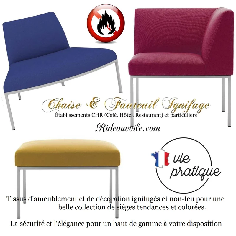 Agencement tapissier siège jaune intérieur Hôtel architecte rénovation SAFRAN ignifuge