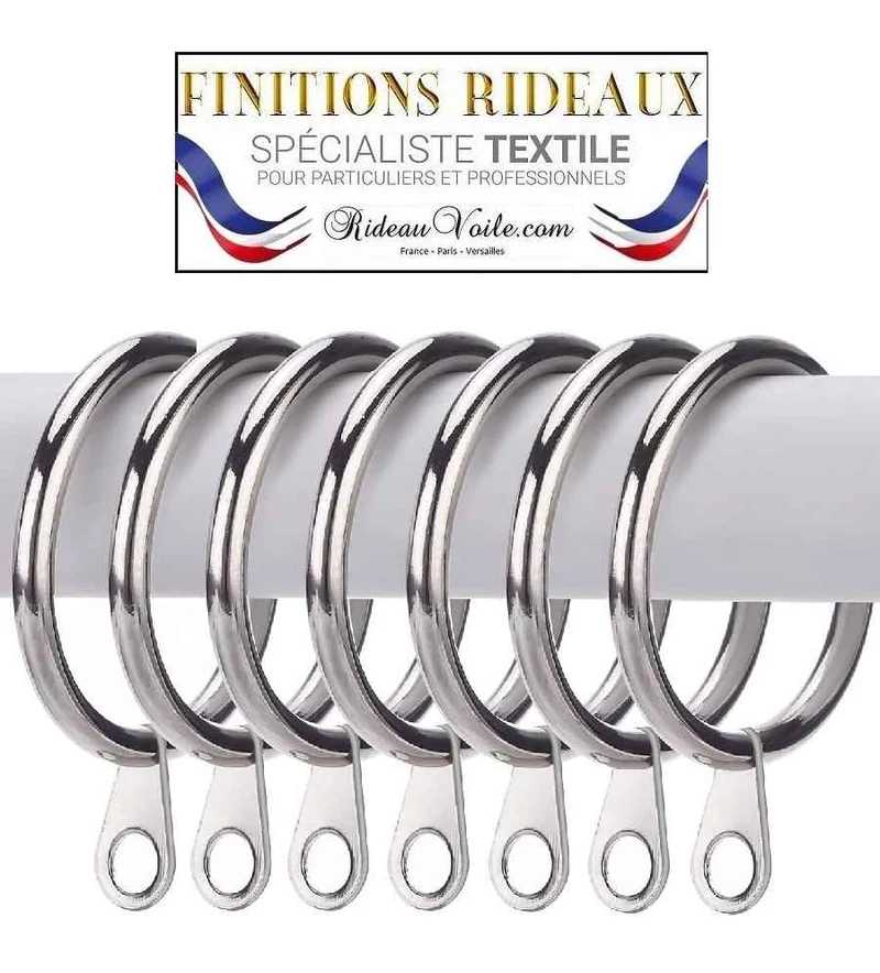 Comment choisir finition Crochets métal à Rideaux Anneaux œillets Fixes, Argent