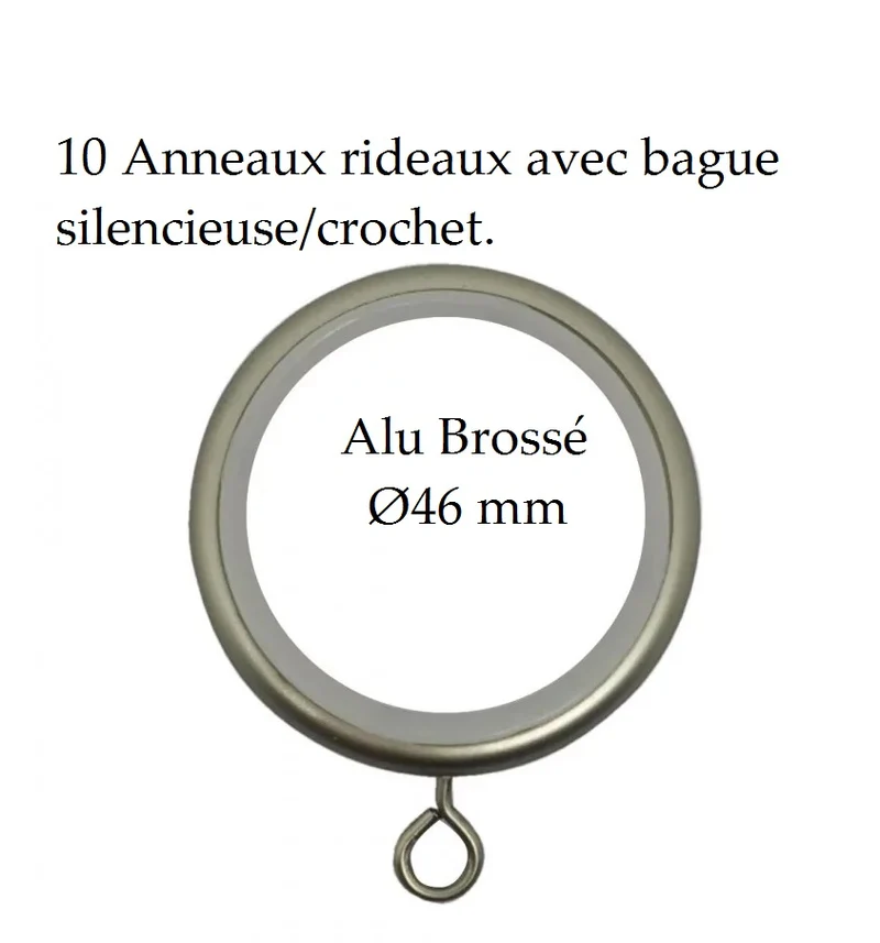 Boutique tringles accessoires anneaux à bagues accrocher Finition rideau voilage
