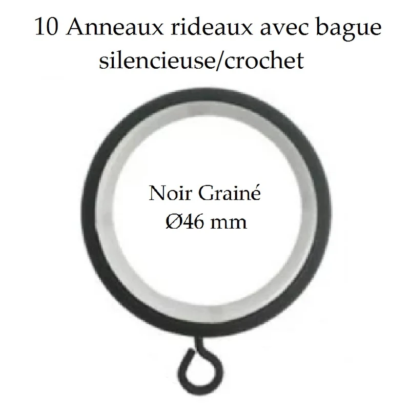 Boutique tringles accessoires anneaux à bagues accrocher Finition rideau voilage