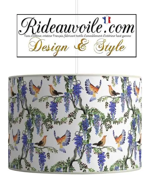 Boutique Abat-jour oiseaux fleurs Luminaire suspendre à poser sur mesure