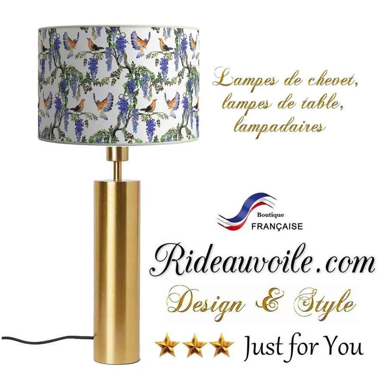 Boutique Abat-jour oiseaux fleurs Luminaire suspendre à poser sur mesure