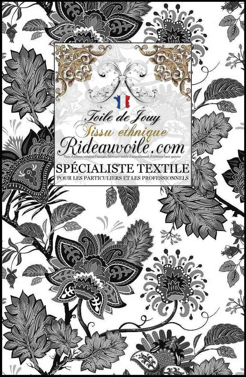 Maison de décoration d'intérieur sur mesure Toile de Jouy JAIPUR Batik Paisley