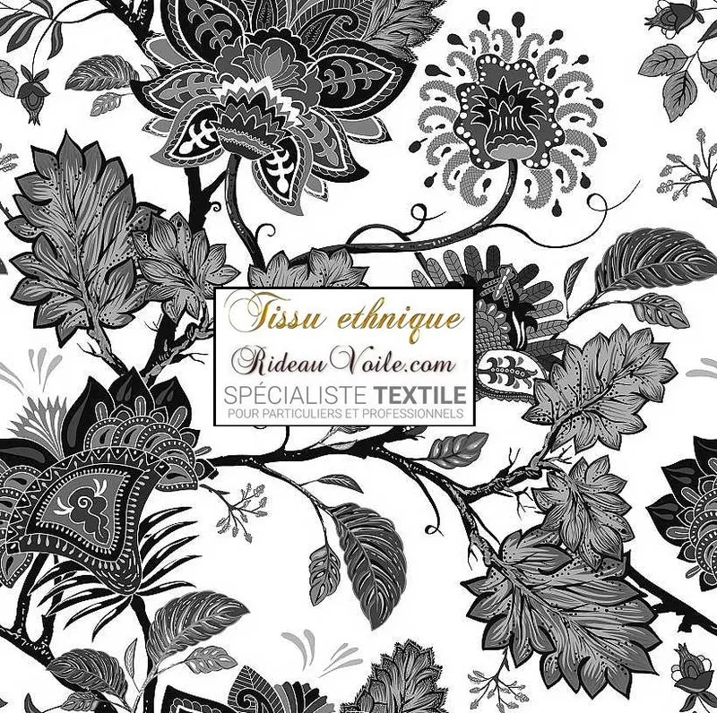 Maison de décoration d'intérieur sur mesure Toile de Jouy JAIPUR Batik Paisley