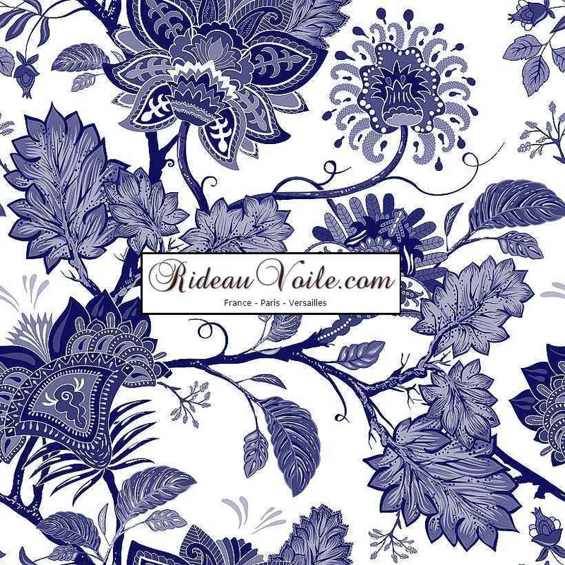 Tissu éditeur architecte intérieur cachemire Paisley Toile de Jouy JAIPUR mètre rideau
