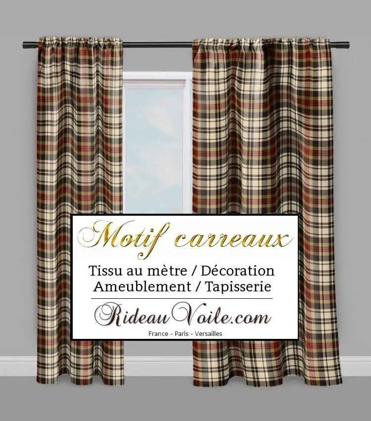 Laine tissu d'ameublement écossais tartan carreaux mètre rideau tapisserie