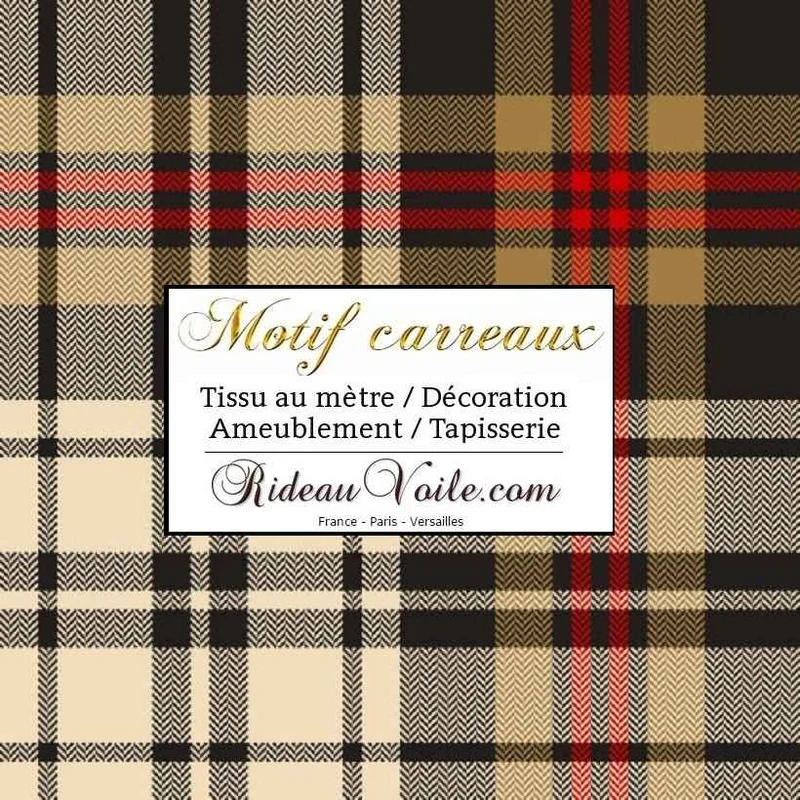 Laine tissu d'ameublement écossais tartan carreaux mètre rideau tapisserie