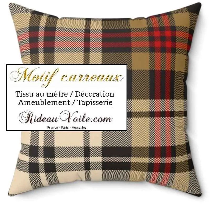 Laine tissu d'ameublement écossais tartan carreaux mètre rideau tapisserie