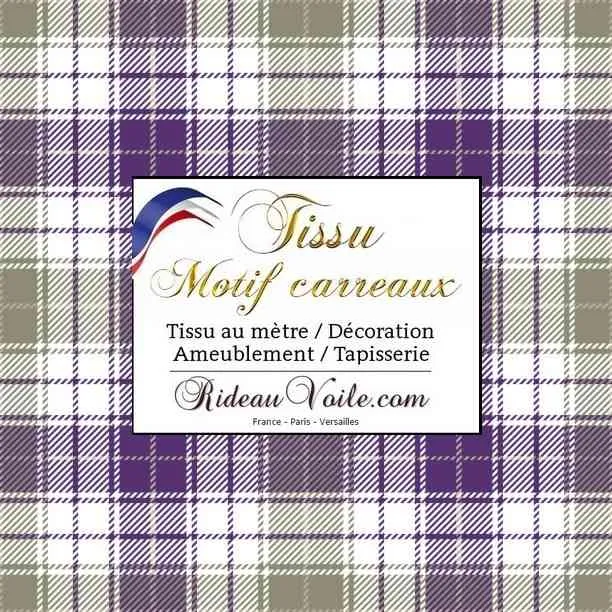 Laine tissu d'ameublement écossais tartan carreaux lilas mètre rideau tapisserie