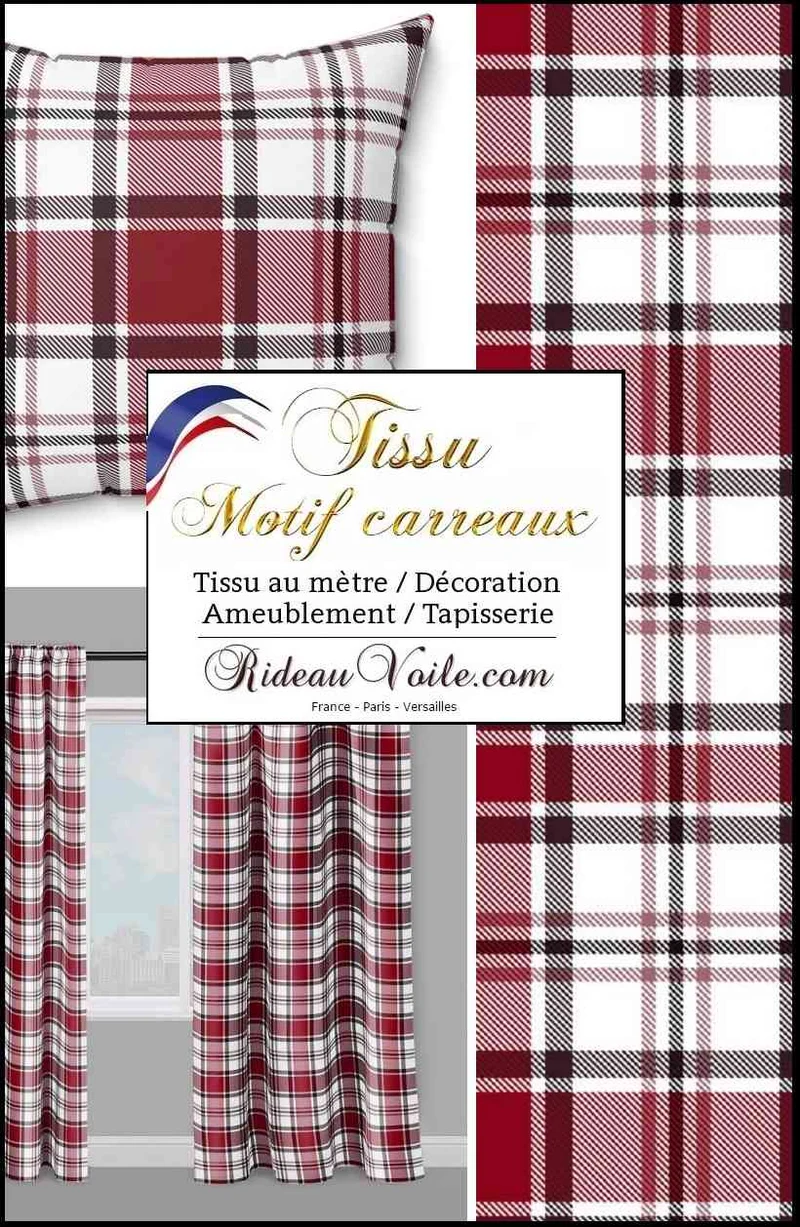 Tissu et lainage ameublement motif écossais tartan carreaux mètre rideau tapisserie