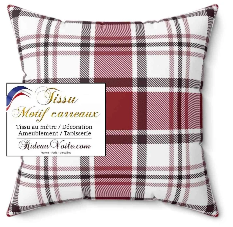 Tissu et lainage ameublement motif écossais tartan carreaux mètre rideau tapisserie