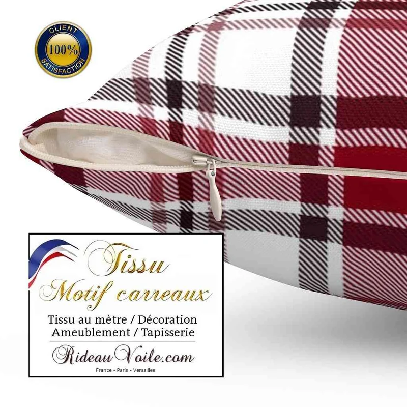 Tissu et lainage ameublement motif écossais tartan carreaux mètre rideau tapisserie