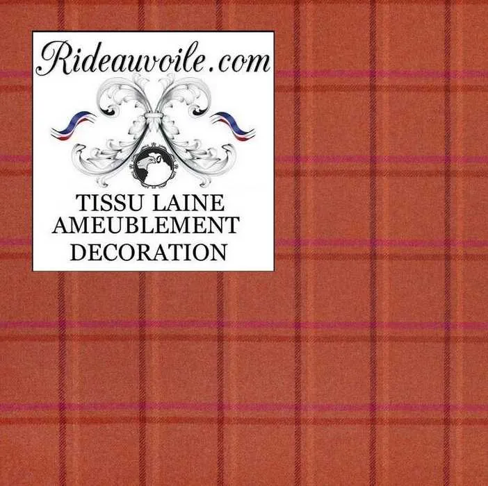 Tissu ameublement intérieur Laine carreaux au mètre confection rideaux ignifugé