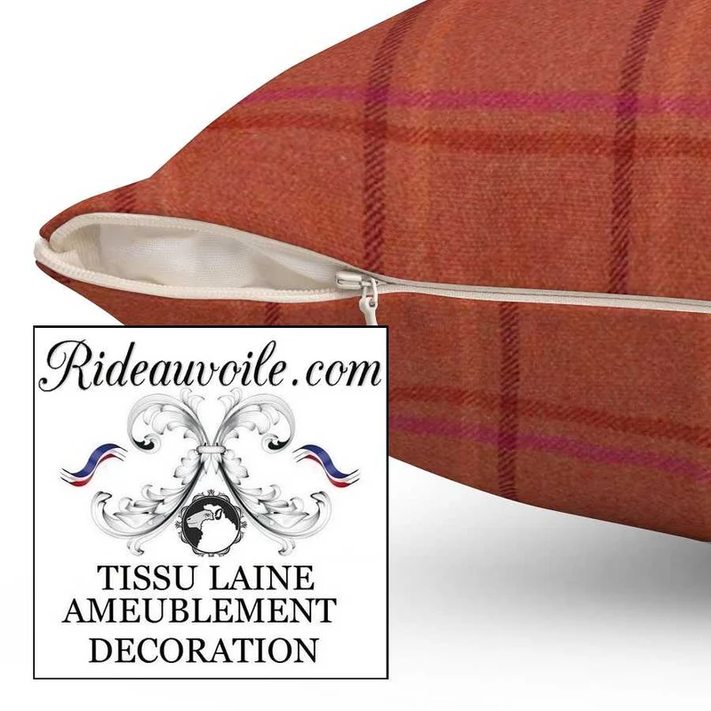 Tissu ameublement intérieur Laine carreaux au mètre confection rideaux ignifugé