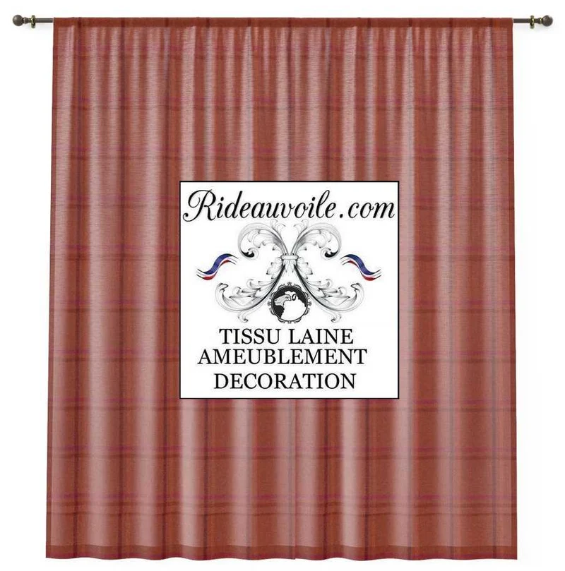 Tissu ameublement intérieur Laine carreaux au mètre confection rideaux ignifugé