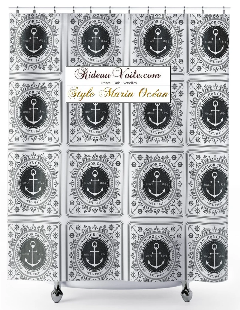 Boutique rideau de douche bain luxe sur mesure 150x250cm motif imprimé personnalisé