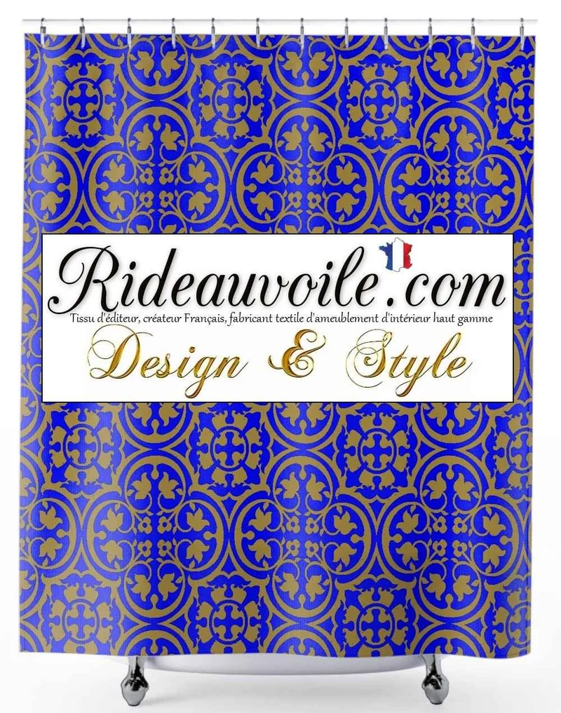 Boutique rideau de douche bain luxe sur mesure 150x250cm motif imprimé personnalisé