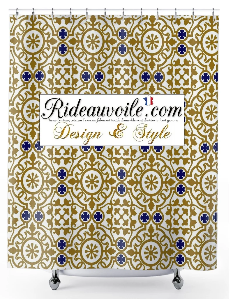 Boutique rideau de douche bain luxe sur mesure 150x250cm motif imprimé personnalisé